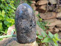 Polished Black Tourmaline In Matrix Standing Free Forms x 2 From Madagascar