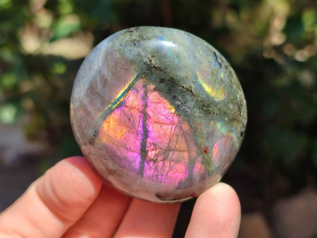 Polished Purple Flash Labradorite Galets x 12 From Tulear, Madagascar - Toprock Gemstones and Minerals 