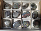 Polished Purple Flash Labradorite Galets x 12 From Tulear, Madagascar - Toprock Gemstones and Minerals 