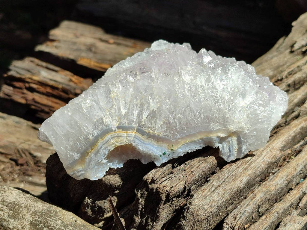 Natural Etched Blue Chalcedony Specimens x 3 From Nsanje, Malawi - Toprock Gemstones and Minerals 