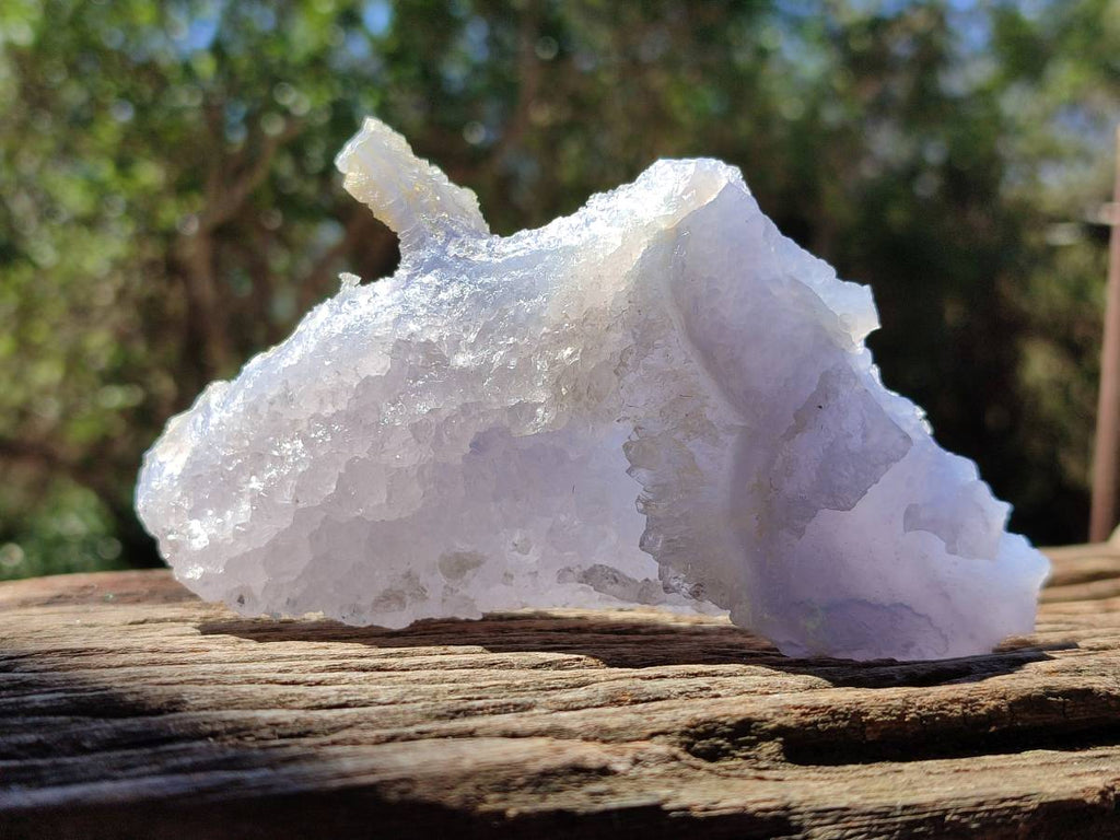 Natural Etched Blue Chalcedony Specimens x 3 From Nsanje, Malawi - Toprock Gemstones and Minerals 