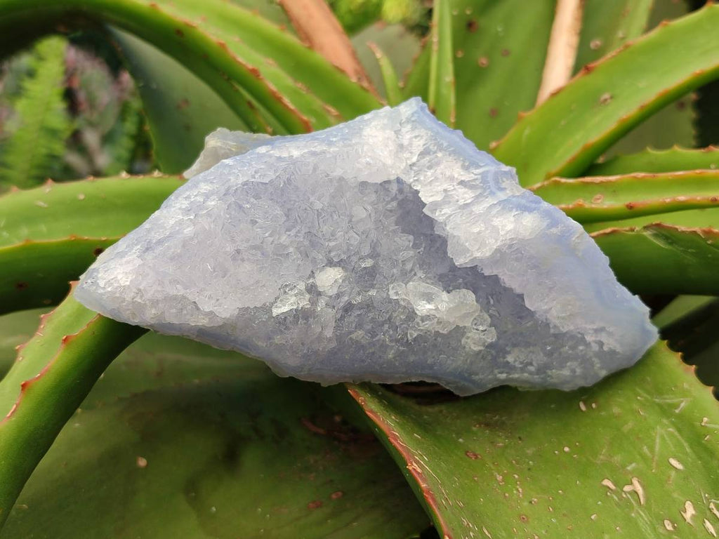 Natural Etched Blue Chalcedony Specimens x 3 From Nsanje, Malawi - Toprock Gemstones and Minerals 