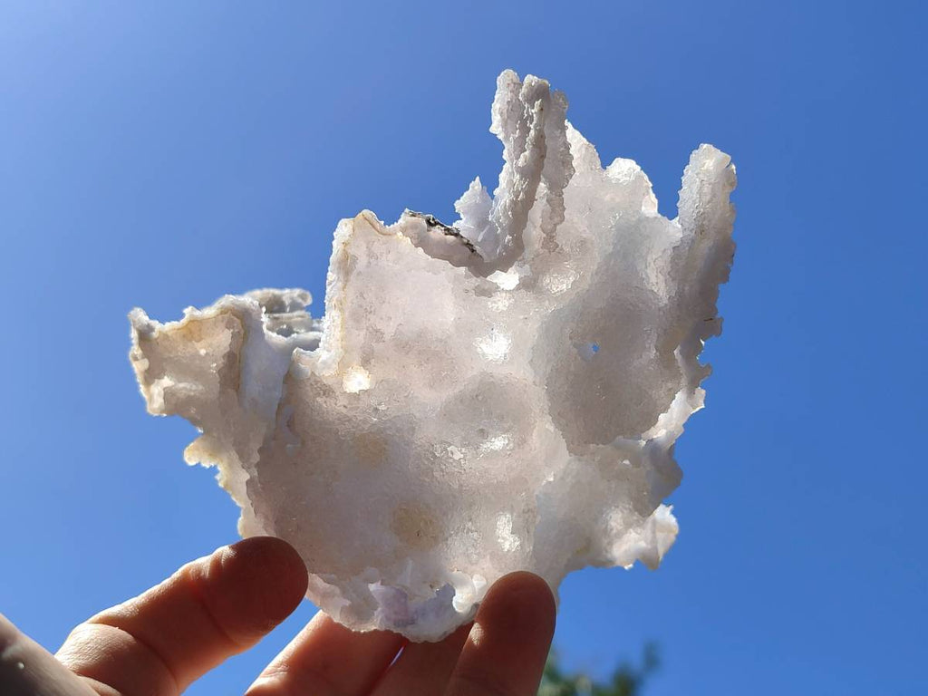 Natural Etched Blue Chalcedony Specimens x 3 From Nsanje, Malawi - Toprock Gemstones and Minerals 