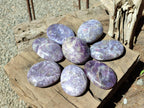 Polished Lepidolite With Pink Rubellite Galets x 15 From Ambatondrazaka, Madagascar - Toprock Gemstones and Minerals 