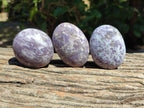 Polished Lepidolite With Pink Rubellite Galets x 15 From Ambatondrazaka, Madagascar - Toprock Gemstones and Minerals 