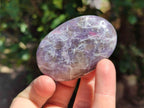 Polished Lepidolite With Pink Rubellite Galets x 15 From Ambatondrazaka, Madagascar - Toprock Gemstones and Minerals 