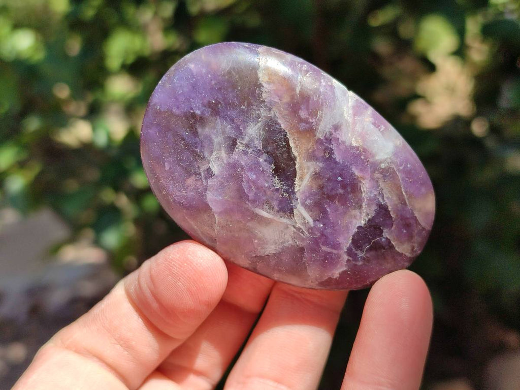 Polished Lepidolite With Pink Rubellite Galets x 15 From Ambatondrazaka, Madagascar - Toprock Gemstones and Minerals 