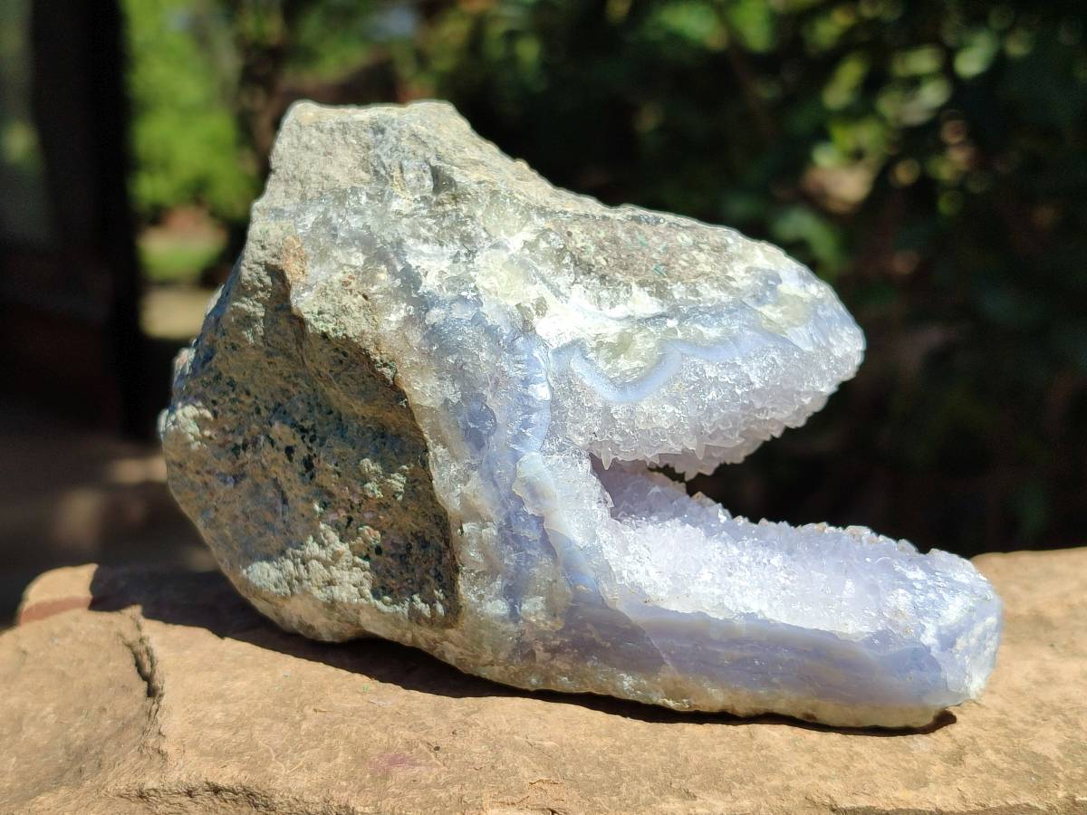 Natural Blue Lace Agate Geode Specimens x 12 From Nsanje, Malawi - Toprock Gemstones and Minerals 