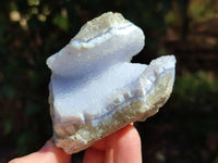 Natural Blue Lace Agate Geode Specimens x 12 From Nsanje, Malawi