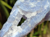 Natural Blue Lace Agate Geode Specimens x 12 From Nsanje, Malawi