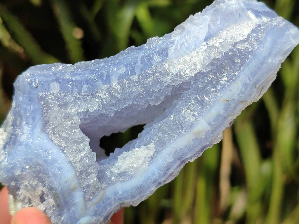 Natural Blue Lace Agate Geode Specimens x 12 From Nsanje, Malawi - Toprock Gemstones and Minerals 