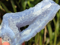 Natural Blue Lace Agate Geode Specimens x 12 From Nsanje, Malawi