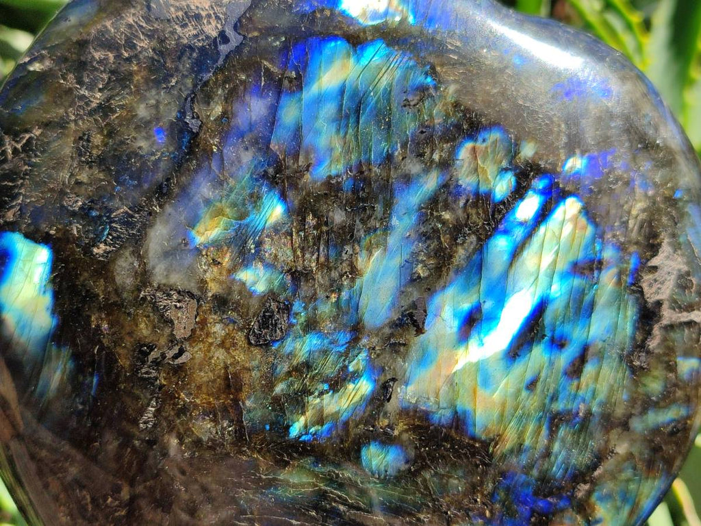 Polished Labradorite Hearts x 2 From Tulear, Madagascar - Toprock Gemstones and Minerals 