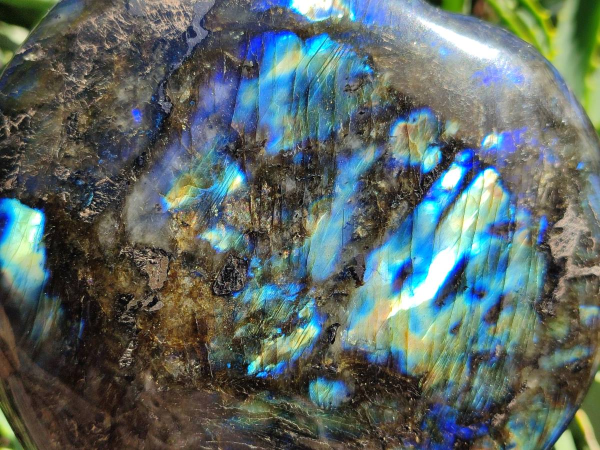 Polished Labradorite Hearts x 2 From Tulear, Madagascar - Toprock Gemstones and Minerals 