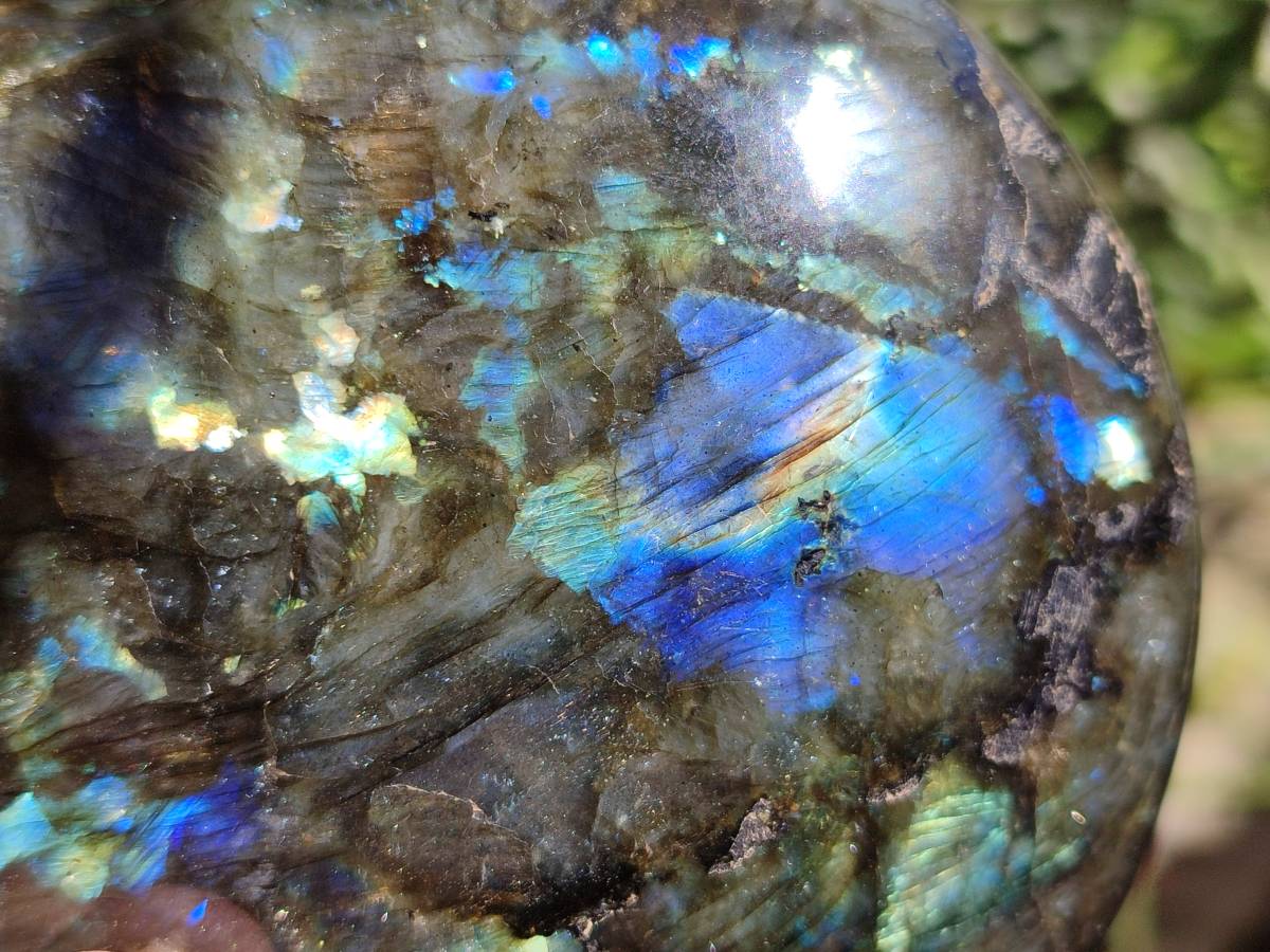 Polished Labradorite Hearts x 2 From Tulear, Madagascar - Toprock Gemstones and Minerals 