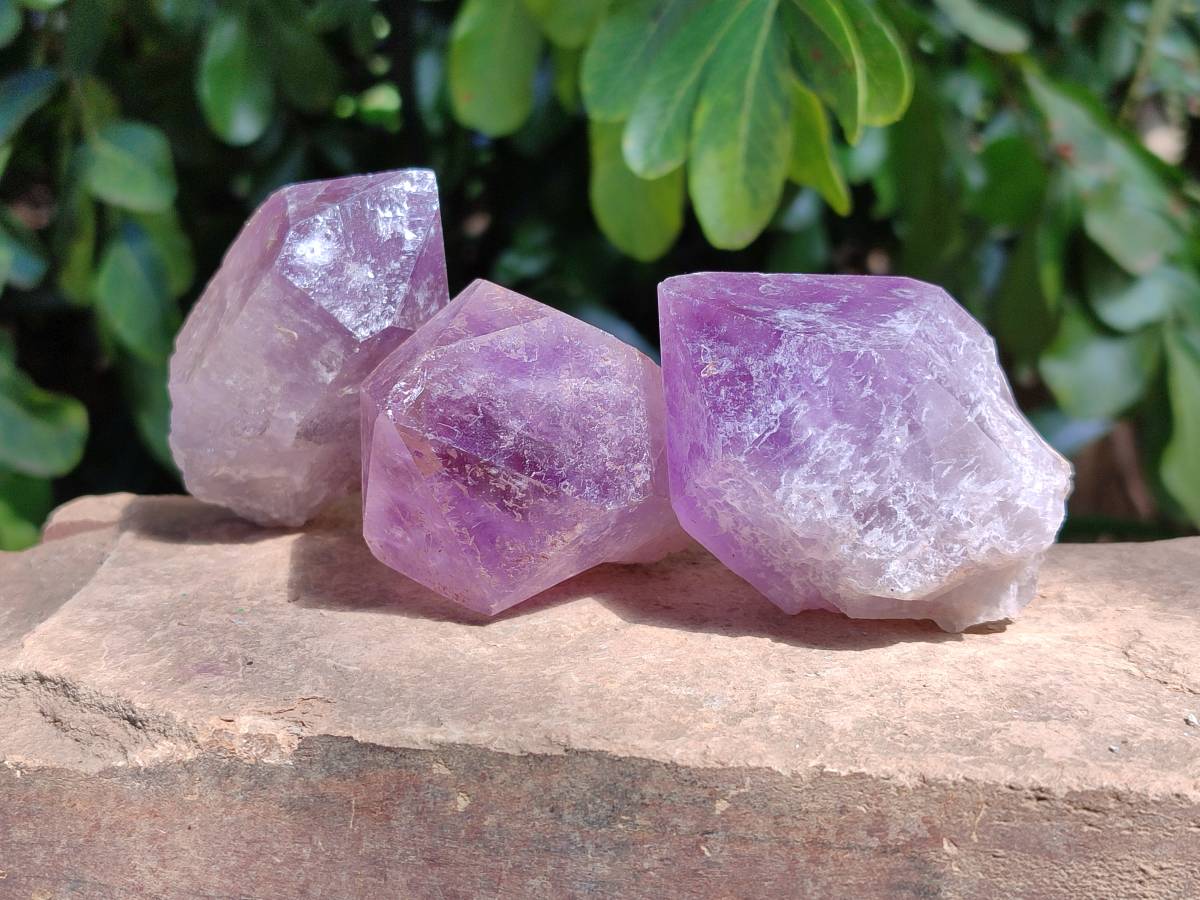 Natural Jacaranda Amethyst Quartz Crystals x 12 From Mumbwa, Zambia - Toprock Gemstones and Minerals 