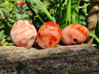 Polished Carnelian Agate Gemstone Galets x 35 From Madagascar - Toprock Gemstones and Minerals 