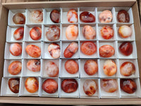 Polished Carnelian Agate Gemstone Galets x 35 From Madagascar