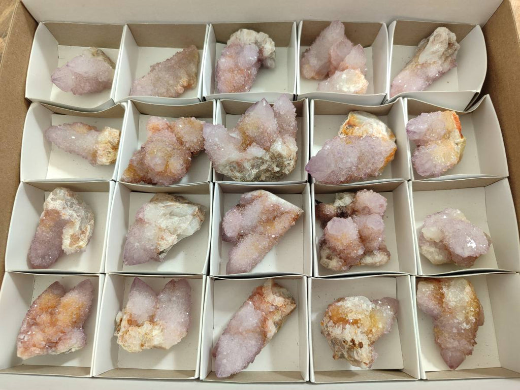Natural Amethyst Spirit Quartz Crystals And Clusters x 20 From Boekenhouthoek, South Africa - Toprock Gemstones and Minerals 