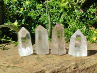 Polished Clear Quartz Crystals x 6 From Madagascar