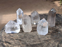 Polished Clear Quartz Crystals x 6 From Madagascar