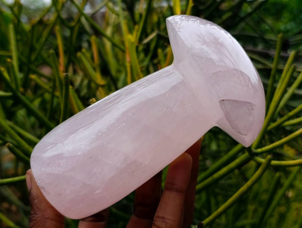 Polished Large Rose Quartz Mushrooms x 3 From Madagascar - Toprock Gemstones and Minerals 