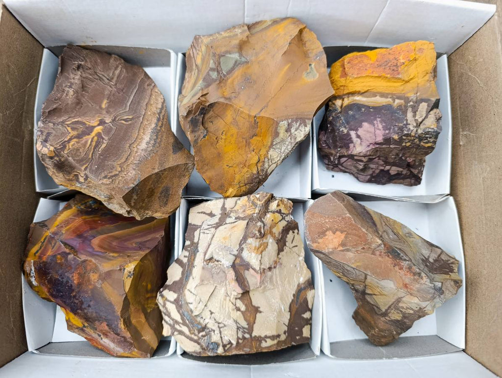 Natural Nguni Jasper Cobbed Specimens x 6 From Northern Cape, South Africa - Toprock Gemstones and Minerals 
