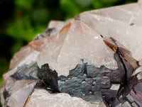 Natural Blacknite and Smokey Quartz Specimen x 1 From Ambositra, Madagascar