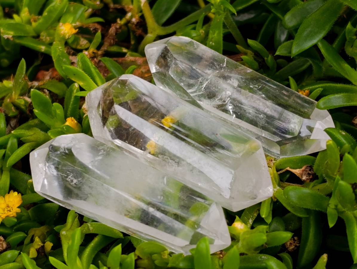 Polished Double Terminated Clear Quartz Crystals x 35 From Madagascar - Toprock Gemstones and Minerals 