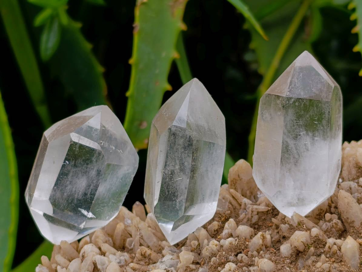 Polished Double Terminated Clear Quartz Crystals x 35 From Madagascar - Toprock Gemstones and Minerals 