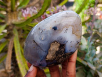 Polished Dendritic Agate Standing Free Forms x 4 From Moralambo, Madagascar