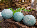 Polished Amazonite Palm Stones x 17 From Madagascar - Toprock Gemstones and Minerals 
