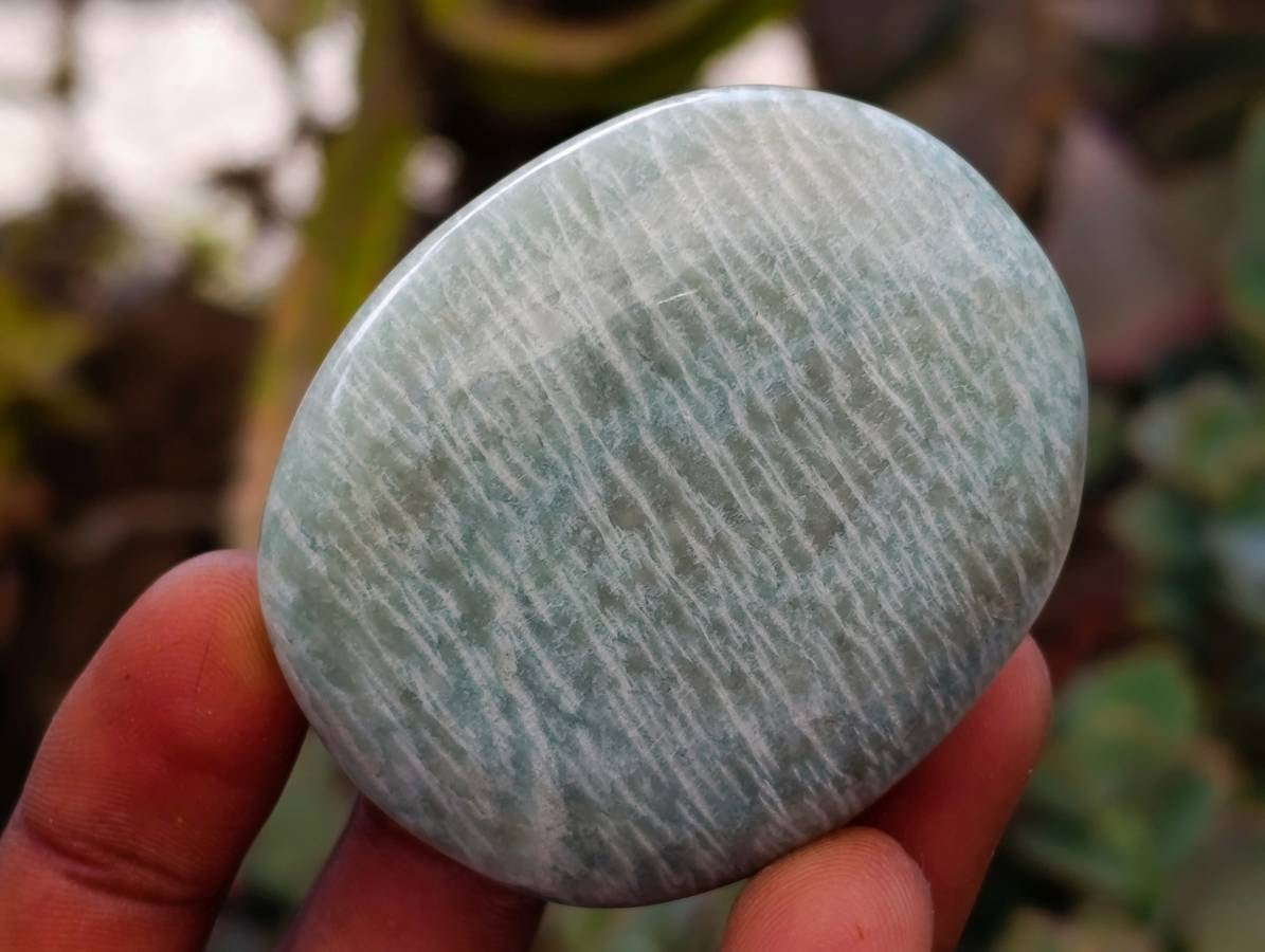 Polished Amazonite Palm Stones x 17 From Madagascar - Toprock Gemstones and Minerals 