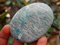 Polished Amazonite Palm Stones x 17 From Madagascar