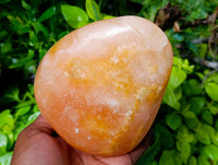 Polished Orange Twist Calcite Standing Free Forms x 2 From Maevantanana, Madagascar