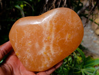 Polished Orange Twist Calcite Standing Free Forms x 2 From Maevantanana, Madagascar