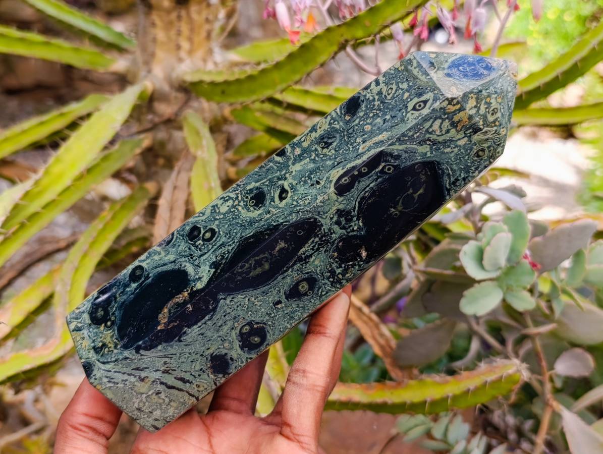 Polished Stromatolite Points x 2 From Katsepy, Madagascar - Toprock Gemstones and Minerals 