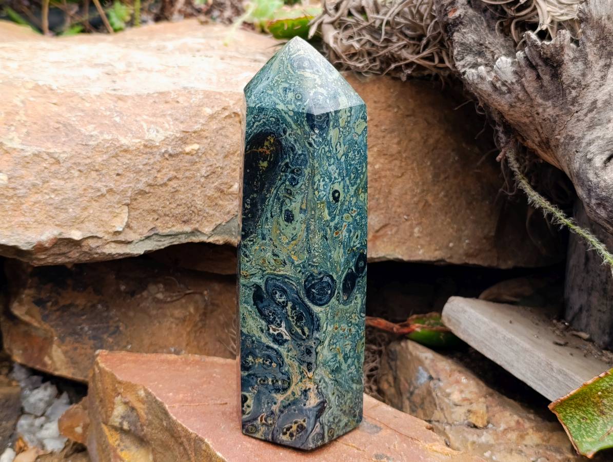 Polished Stromatolite Points x 2 From Katsepy, Madagascar - Toprock Gemstones and Minerals 
