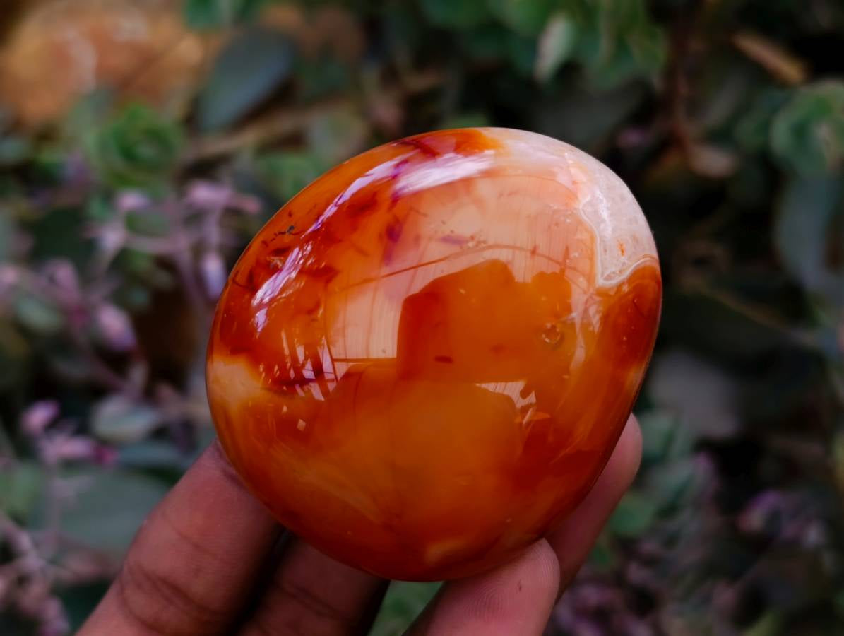 Polished Carnelian Agate Gemstone Galets x 20 From Madagascar - Toprock Gemstones and Minerals 