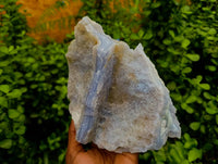 Natural Etched Blue Chalcedony Geode Specimens x 2 From Nsanje, Malawi