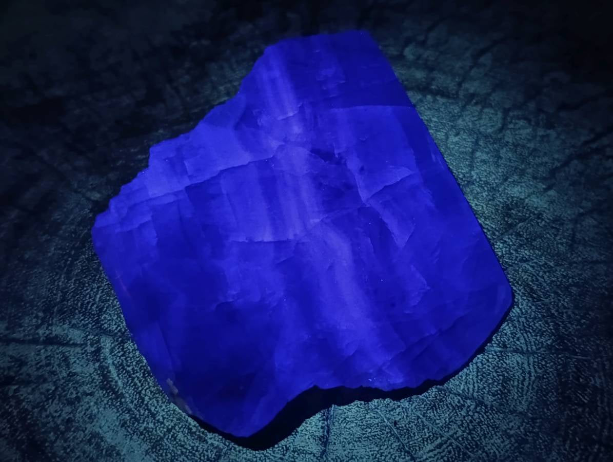 Polished On One Side Watermelon Fluorite Slices x 3 From Uis, Namibia - Toprock Gemstones and Minerals 