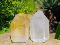 Polished Clear Quartz Crystals x 3 From Madagascar