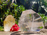Polished Clear Quartz Crystals x 3 From Madagascar
