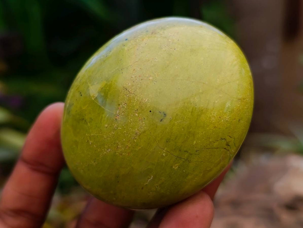 Polished Green Opal Galets x 12 From Betroka, Madagascar