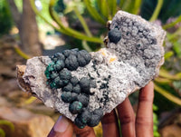 Natural Ball Malachite And Quartz On White Hemimorphite Specimen x 1 From Mindingi Mine, Kambove, Congo