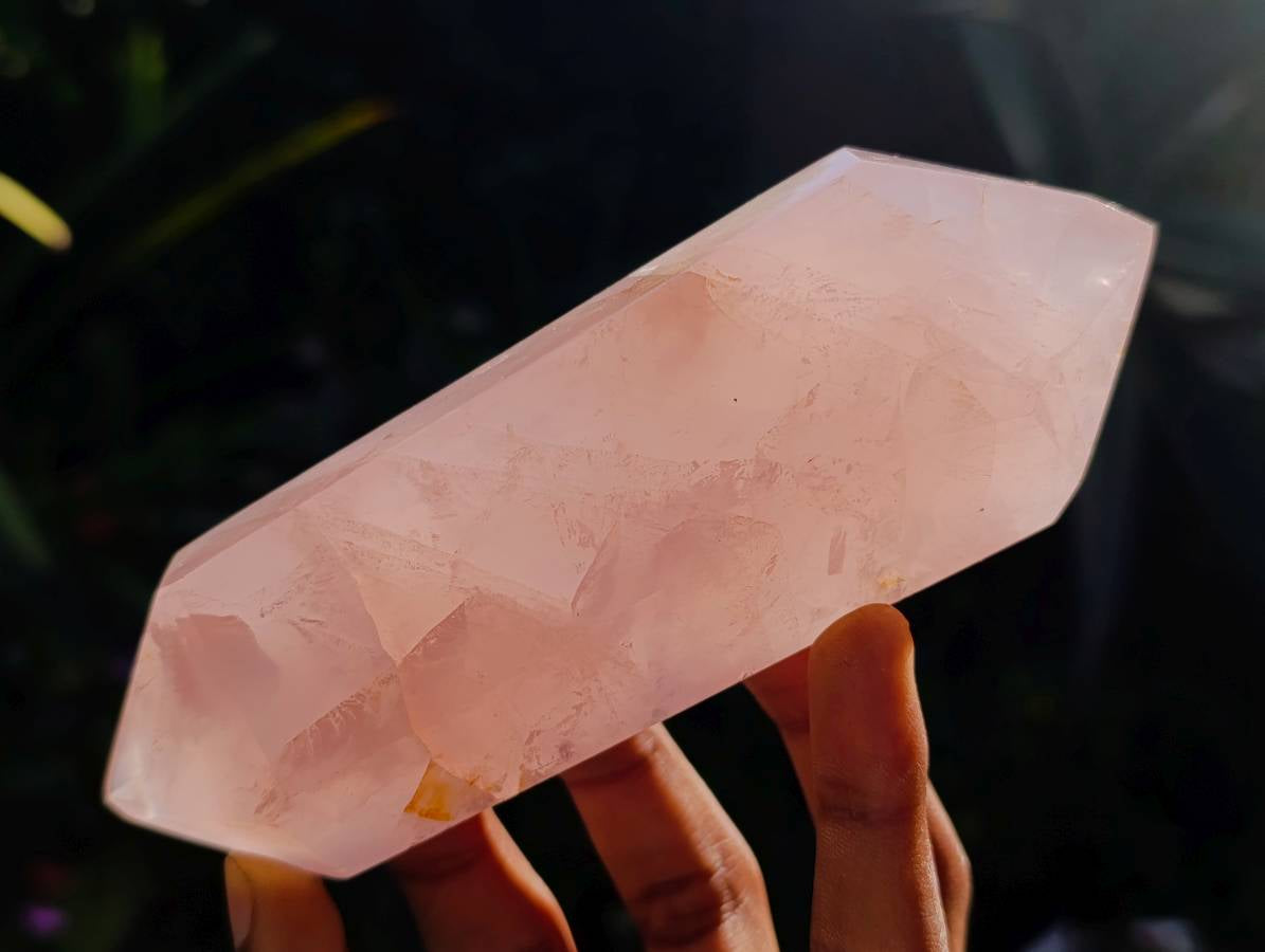 Polished Double Terminated Rose Quartz Crystals x 4 From Madagascar