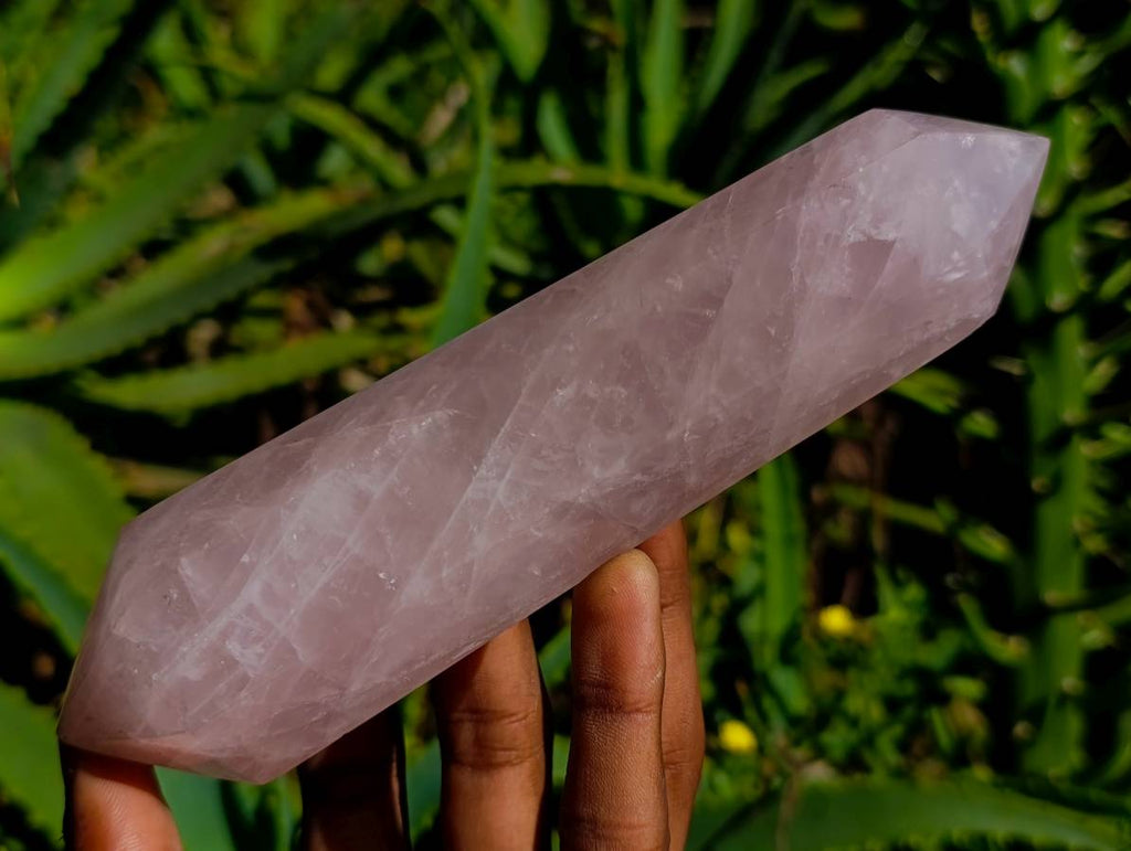 Polished Double Terminated Rose Quartz Crystals x 4 From Madagascar