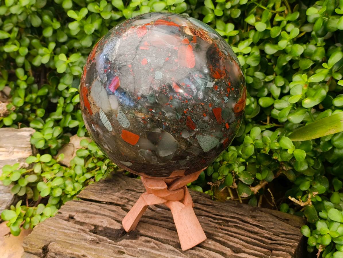 Polished XXL Bloodstone Sphere x 1 From Swaziland