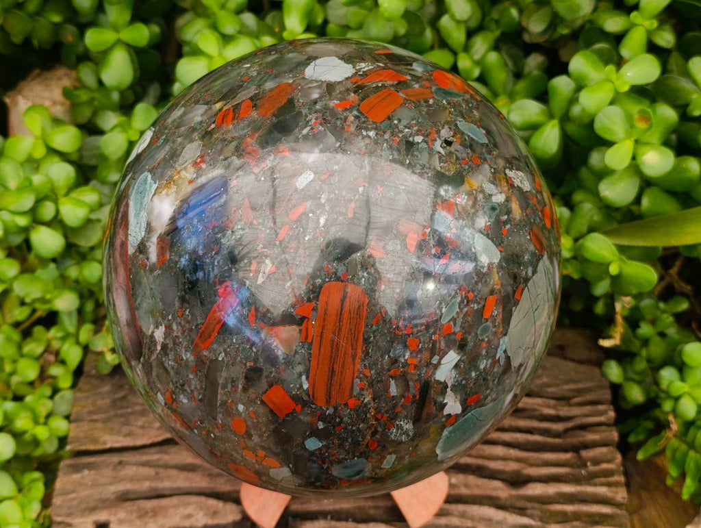 Polished XXL Bloodstone Sphere x 1 From Swaziland