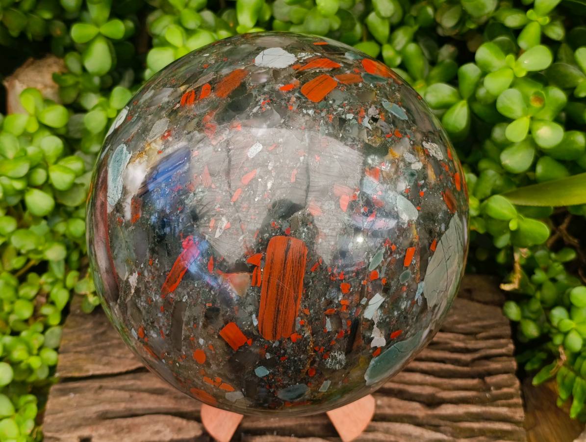 Polished XXL Bloodstone Sphere x 1 From Swaziland